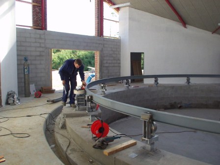 Site installation of rotary milking platfrom